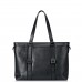  Cowide Leather  Fashionable Simple Style Shoulder Bag Black