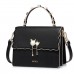 NUCELLE New Elegant Women Flouncing Handbag Shoulder Bag Black