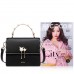 NUCELLE New Elegant Women Flouncing Handbag Shoulder Bag Black