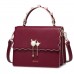 NUCELLE  New Elegant Women Flouncing Handbag Shoulder Bag Red