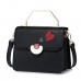 NUCELLE New Sweet Contrast Color Cube Bag Black