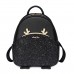  PU New Happy Deer Series School Backpack Black