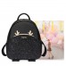  PU New Happy Deer Series School Backpack Black