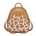  PU New Happy Deer Series School Backpack Brown