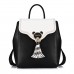  PU Leather New Exquisite Bear Tassel Backpack White