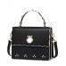  PU New Korea Style Stylish Rivet Shoulder Bag Black