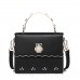  PU New Korea Style Stylish Rivet Shoulder Bag Black