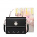  PU New Korea Style Stylish Rivet Shoulder Bag Black