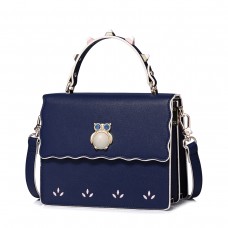  PU New Korea Style Stylish Rivet Shoulder Bag Blue