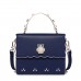  PU New Korea Style Stylish Rivet Shoulder Bag Blue