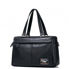  PU Leather Winter New Postage Stamp Series Shoulder Bag Black